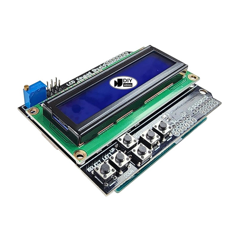 DIYables LCD 1602 Keypad Shield for Arduino Uno R3/R4, Mega, Integrated Keypad and Display for Arduino Projects, 2 Packs - Image 4